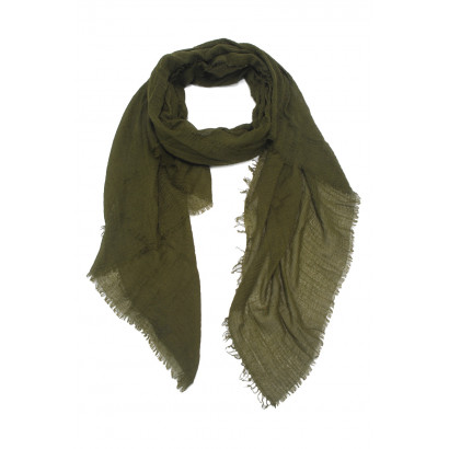 SCARF SOLID COLOR WITH FRINGES