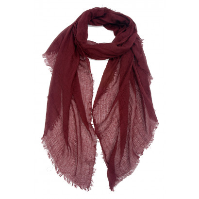 SCARF SOLID COLOR WITH FRINGES