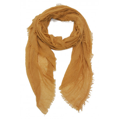 SCARF SOLID COLOR WITH FRINGES