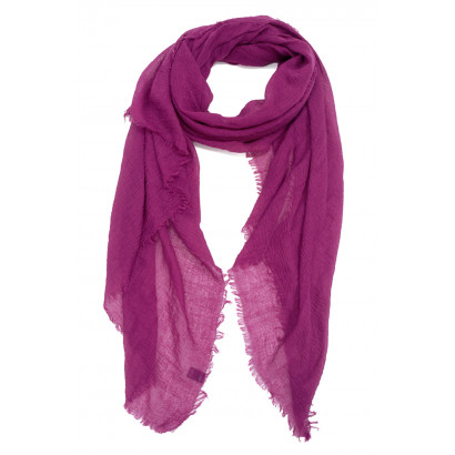 SCARF SOLID COLOR WITH FRINGES