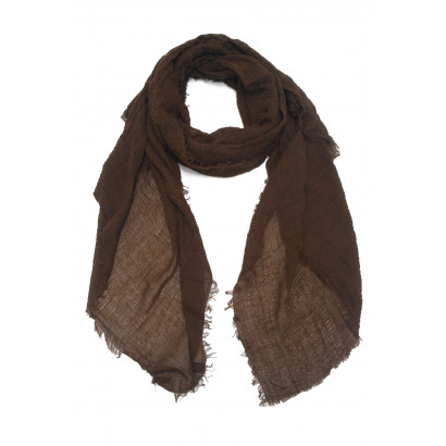 SCARF SOLID COLOR WITH FRINGES