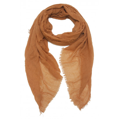 SCARF SOLID COLOR WITH FRINGES