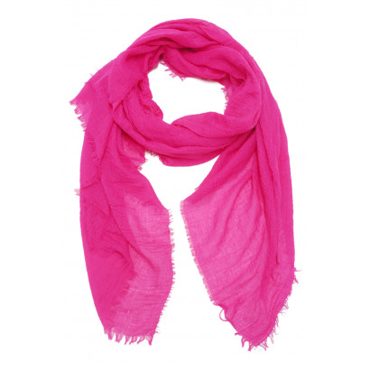 SCARF SOLID COLOR WITH FRINGES