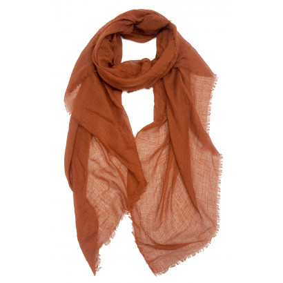 SCARF SOLID COLOR WITH FRINGES