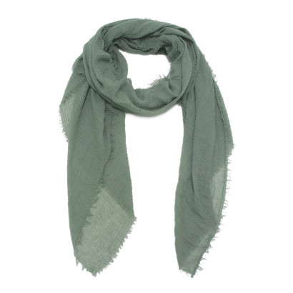 SCARF SOLID COLOR WITH FRINGES