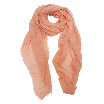 SCARF SOLID COLOR WITH FRINGES