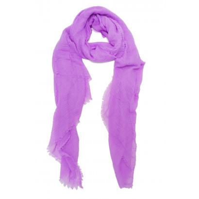 SCARF SOLID COLOR WITH FRINGES