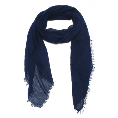 SCARF SOLID COLOR WITH FRINGES