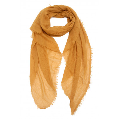 SCARF SOLID COLOR WITH FRINGES