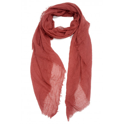 SCARF SOLID COLOR WITH FRINGES