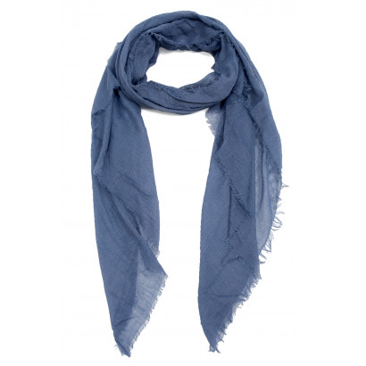 SCARF SOLID COLOR WITH FRINGES