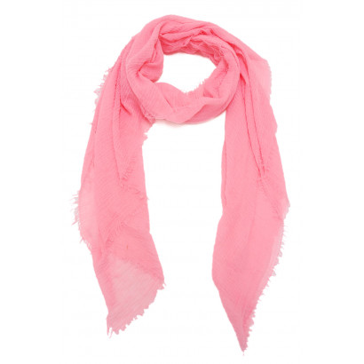 SCARF SOLID COLOR WITH FRINGES