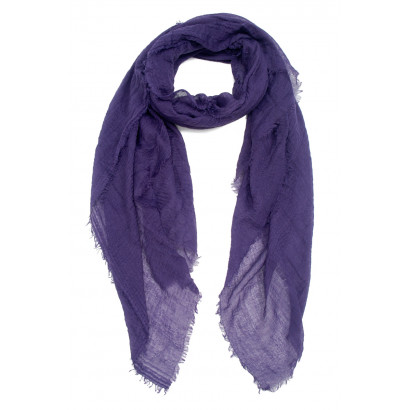 SCARF SOLID COLOR WITH FRINGES