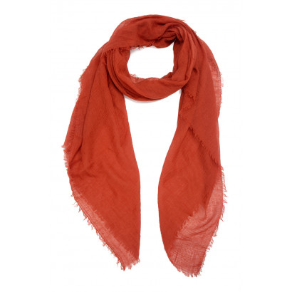 SCARF SOLID COLOR WITH FRINGES