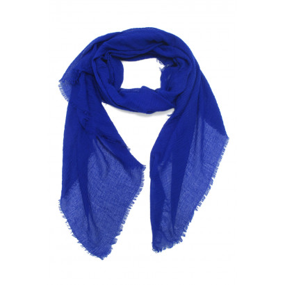 SCARF SOLID COLOR WITH FRINGES