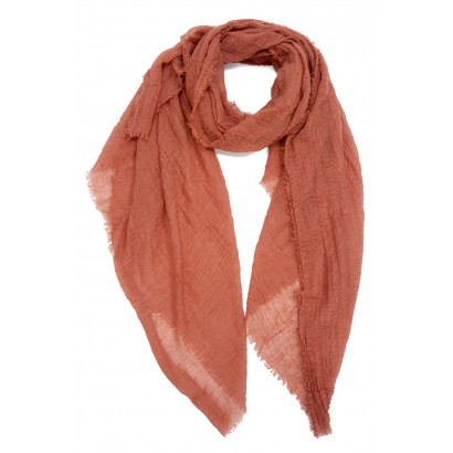 SCARF SOLID COLOR WITH FRINGES