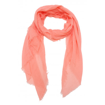 SCARF SOLID COLOR WITH FRINGES