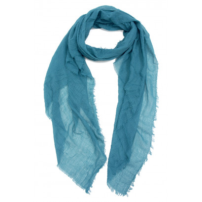 SCARF SOLID COLOR WITH FRINGES