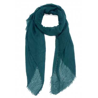 SCARF SOLID COLOR WITH FRINGES