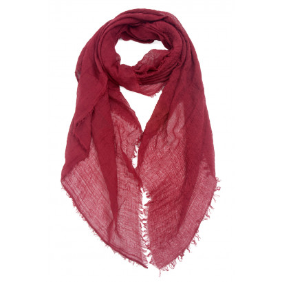 SCARF SOLID COLOR WITH FRINGES