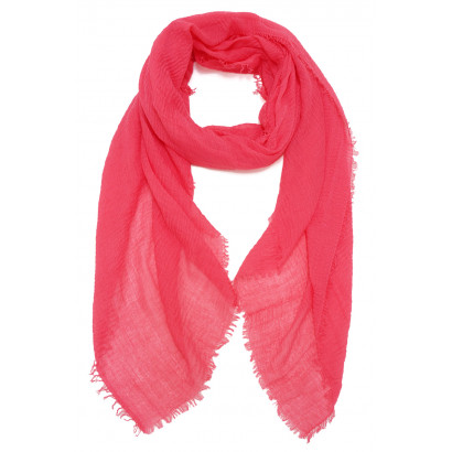 SCARF SOLID COLOR WITH FRINGES