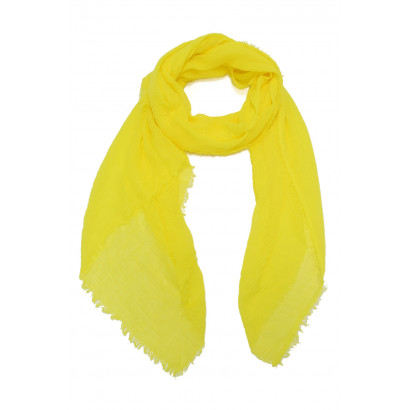 SCARF SOLID COLOR WITH FRINGES