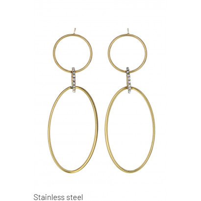 STEEL EARRINGS OVAL SHAPE...