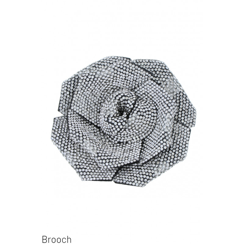 BROCHE BLOEM VORM MET STRASS