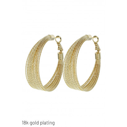 GOLD PLATING EARRINGS WITH ROUND SHAPE