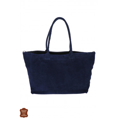 LISE, SAC SHOPPING DAIM DE COULEUR UNIE