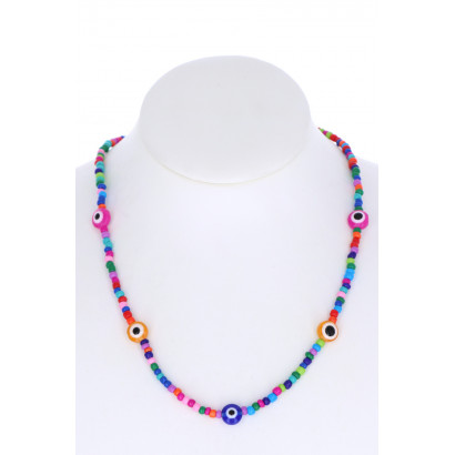 NECKLACE WITH BEADS & EYE...