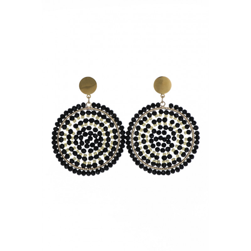 EARRINGS ROUND SHAPE & BEADS