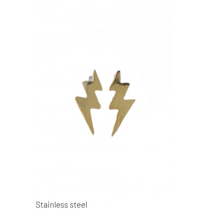 STEEL EARRING SHAPE OF A LIGHTENING