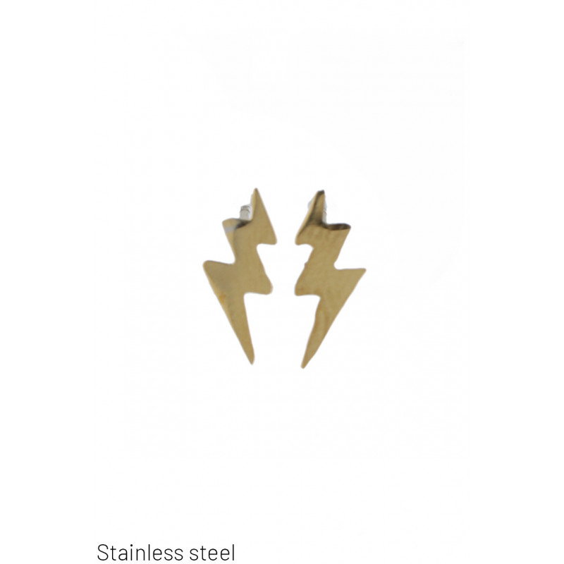 STEEL EARRING SHAPE OF A LIGHTENING