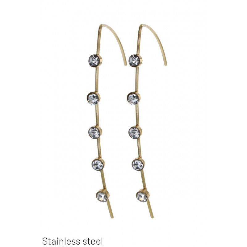 PENDIENTES, FORMA GEOMETRICA, STRASS REDONDO