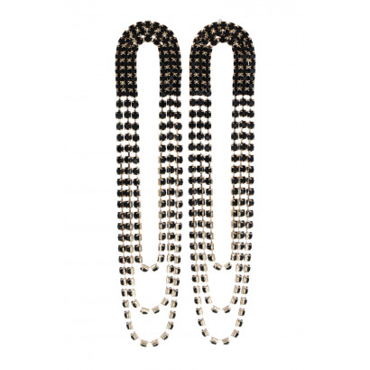 BO A FERMOIR DEMI ROND EN PERCEUSE, STRASS