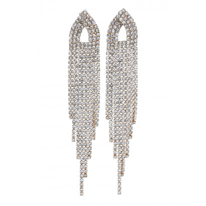 POST EARRING PENDANT WITH STRASS