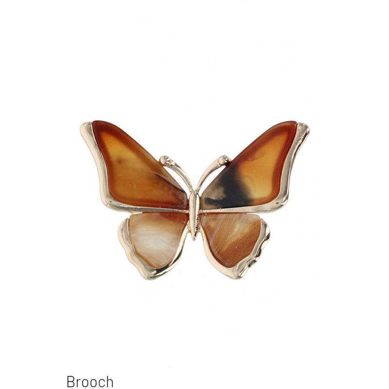 ACRYLIC COLORED EFFECT BUTTERFLY BROOCH