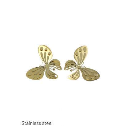 BUTTERFLY SHAPED STEEL EARRING