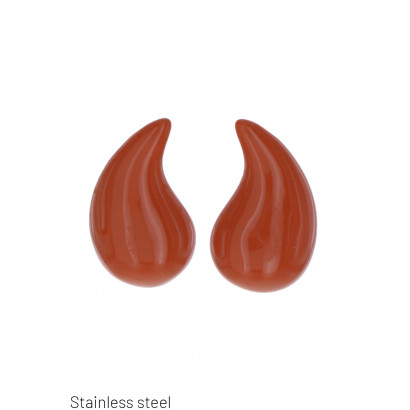 STEEL COLORED DROP EARRINGS