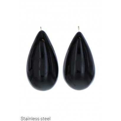 DROP-SHAPED STEEL EARRING