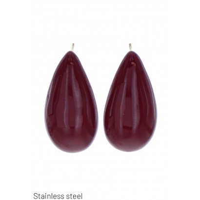 DROP-SHAPED STEEL EARRING