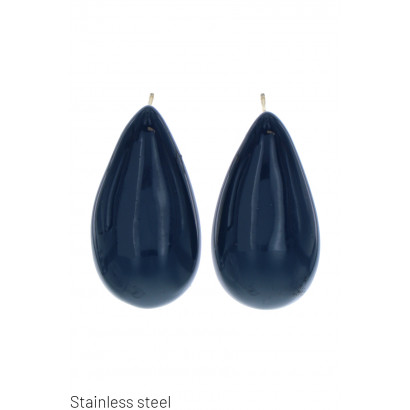 DROP-SHAPED STEEL EARRING