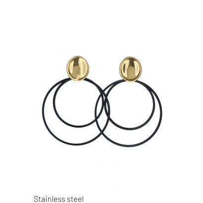 ROUND SHAPED STEEL EARRING