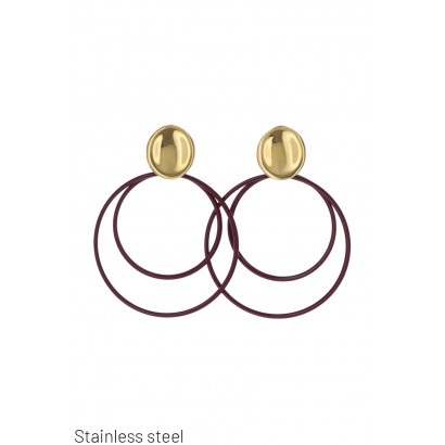 ROUND SHAPED STEEL EARRING