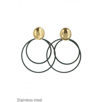 ROUND SHAPED STEEL EARRING