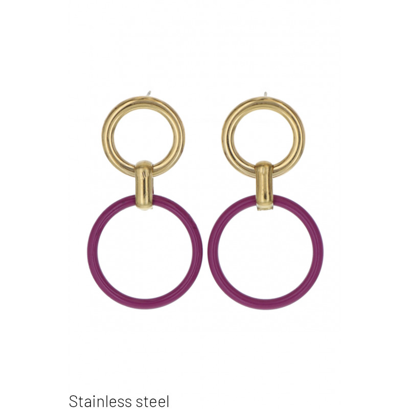 ROUND SHAPED STEEL EARRING