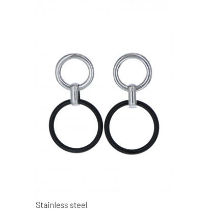 ROUND SHAPED STEEL EARRING