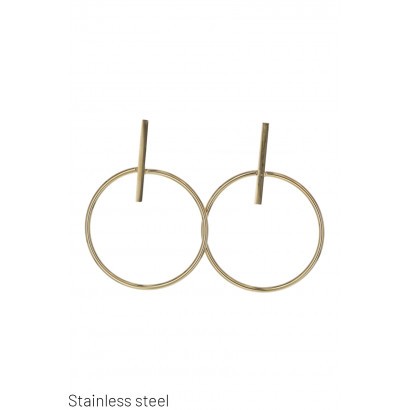 ROUND SHAPED STEEL EARRING