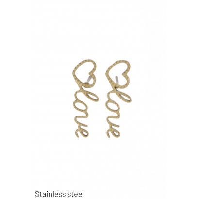 STEEL EARRING WITH HEART...